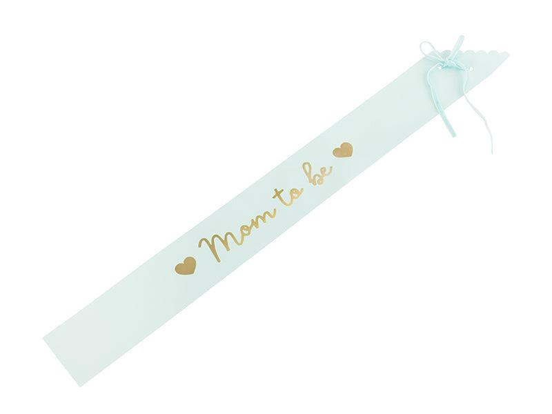 Schärpe Mom to be, light tiffany blue, 75 cm - FeierGlanz